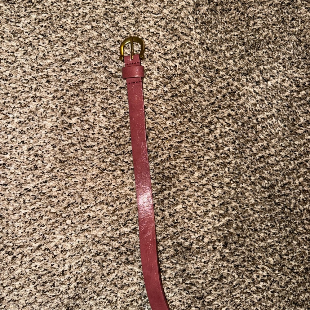 Elegant Pink Leather Belt